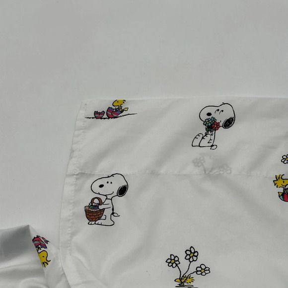 Peanuts Snoopy & Charlie Brown Twin Sheet 1 ‎ Flat Sheet  Berkshire - Picture 4 of 7